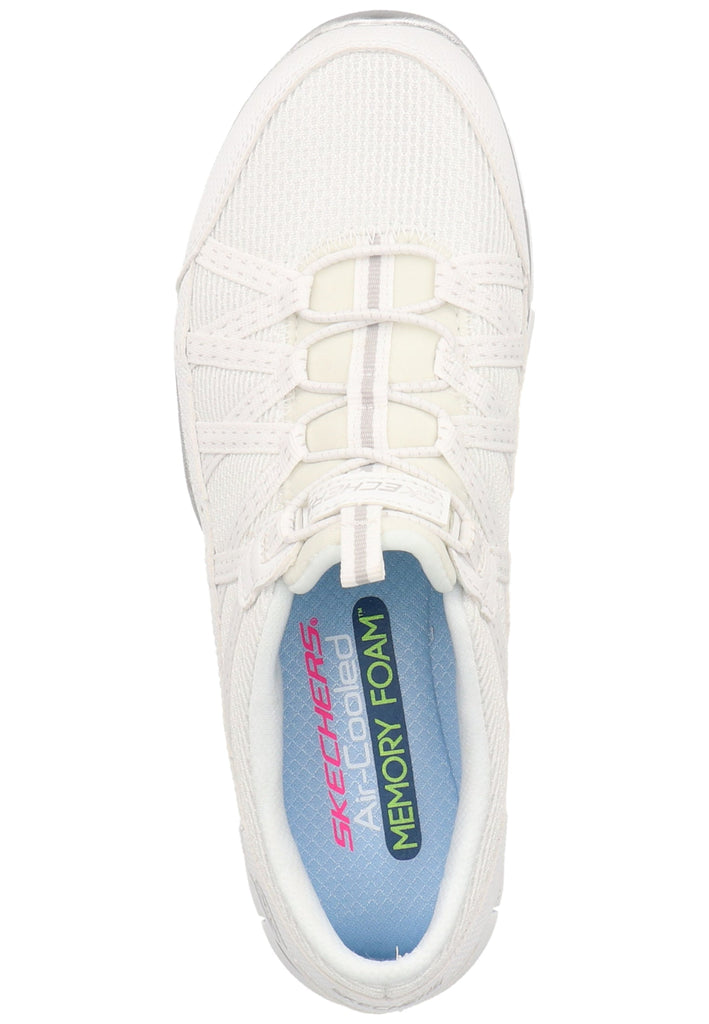 Skechers Sneaker Lederimitat/Textil Weiß/Silber