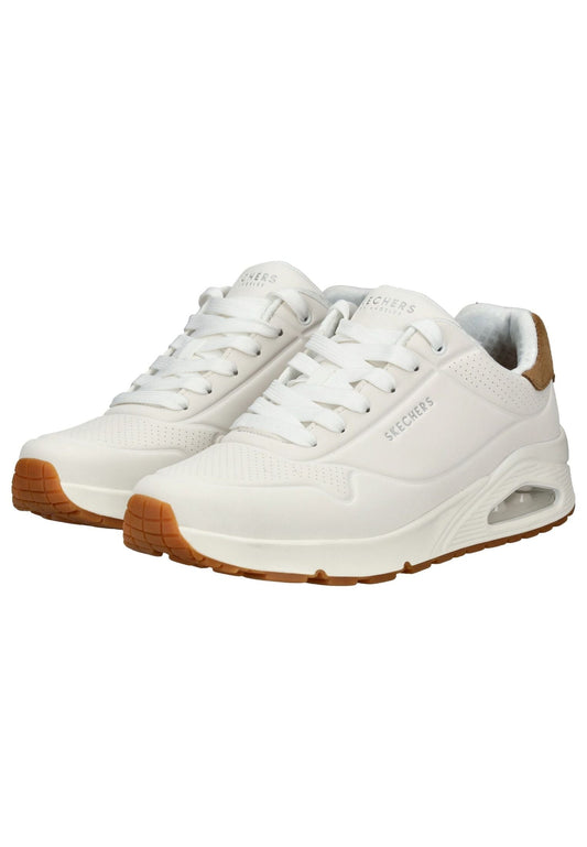 Skechers Sneaker Lederimitat Weiß/Braun