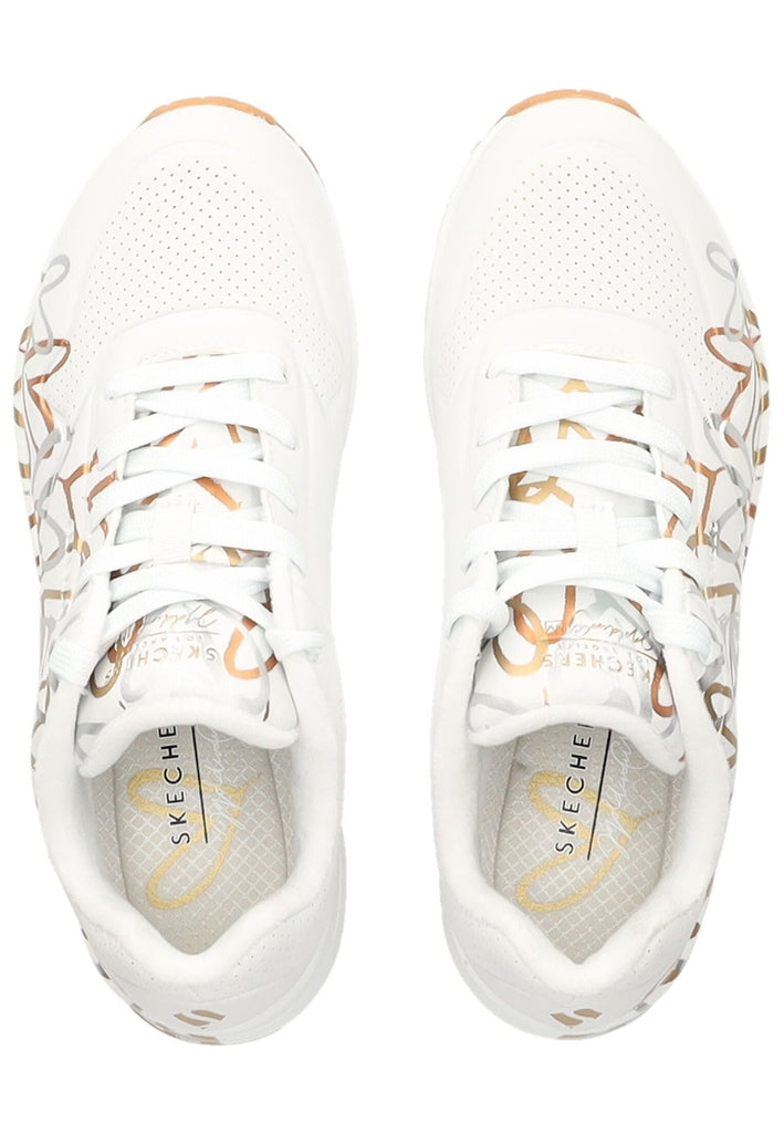Skechers Sneaker Lederimitat Weiß/Gold