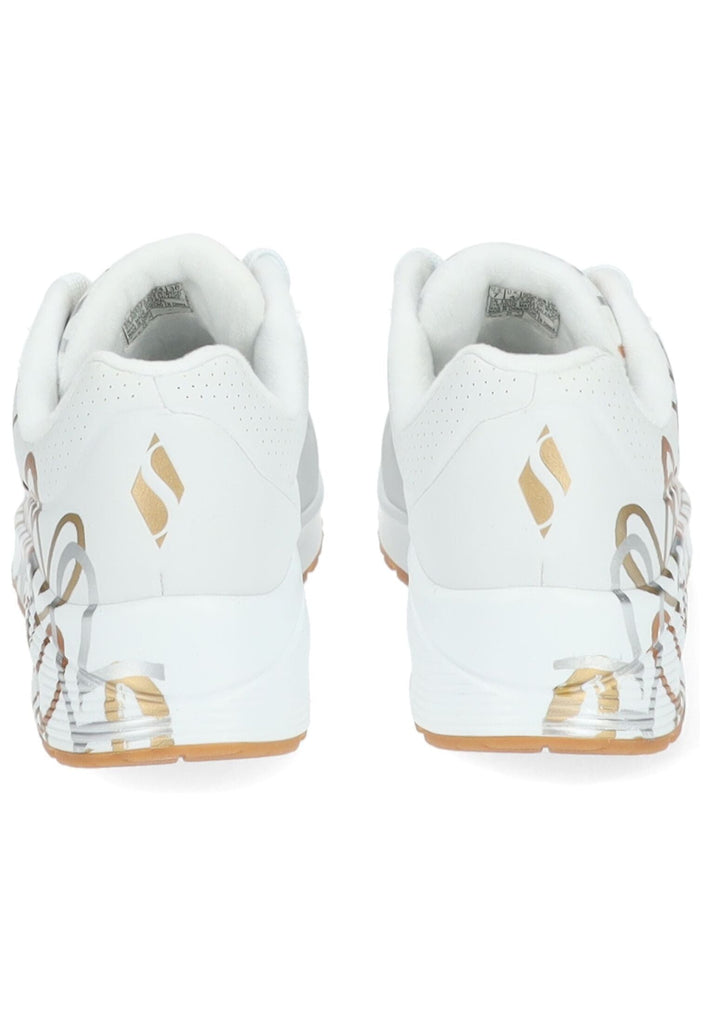 Skechers Sneaker Lederimitat Weiß/Gold