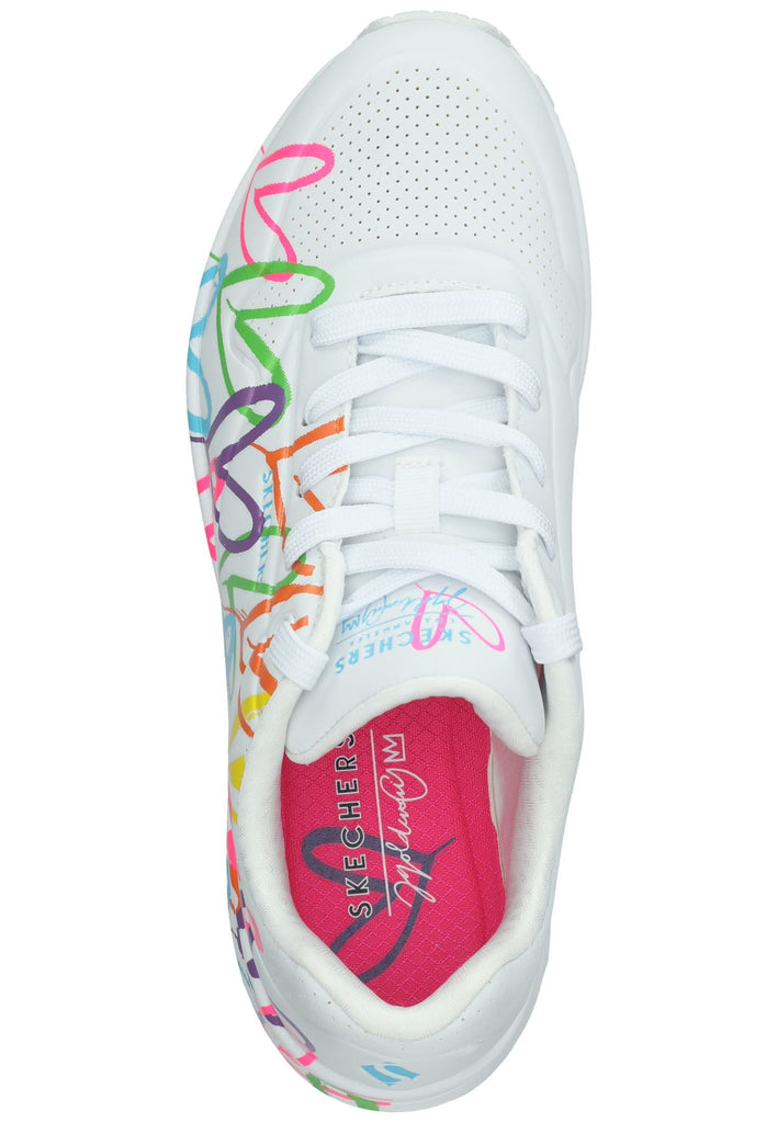 Skechers Sneaker Lederimitat Weiß Kombi