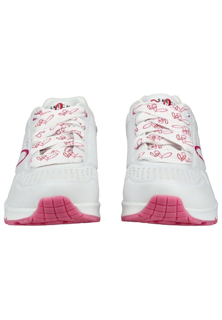 Skechers Sneaker Lederimitat Weiß/Pink
