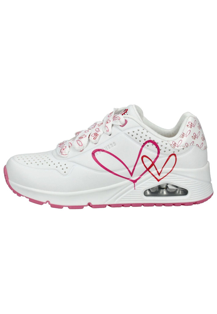 Skechers Sneaker Lederimitat Weiß/Pink