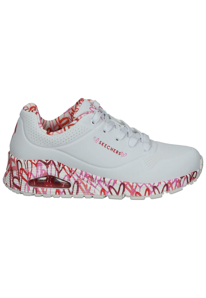 Skechers Sneaker Lederimitat Weiß/Rosa