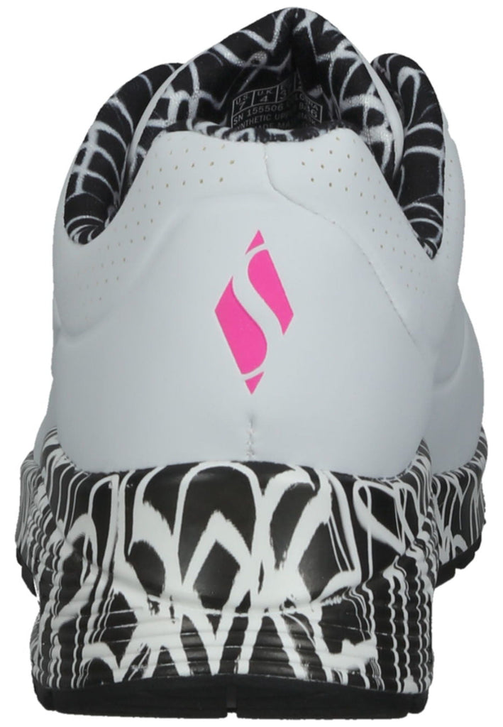 Skechers Sneaker Lederimitat Weiß/Schwarz