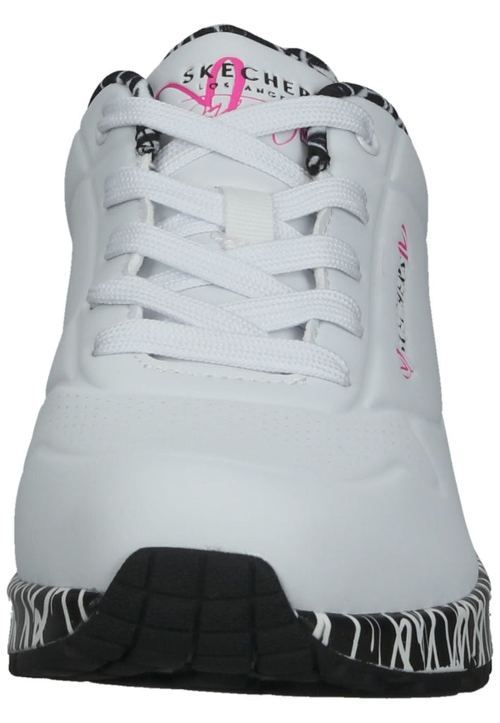 Skechers Sneaker Lederimitat Weiß/Schwarz