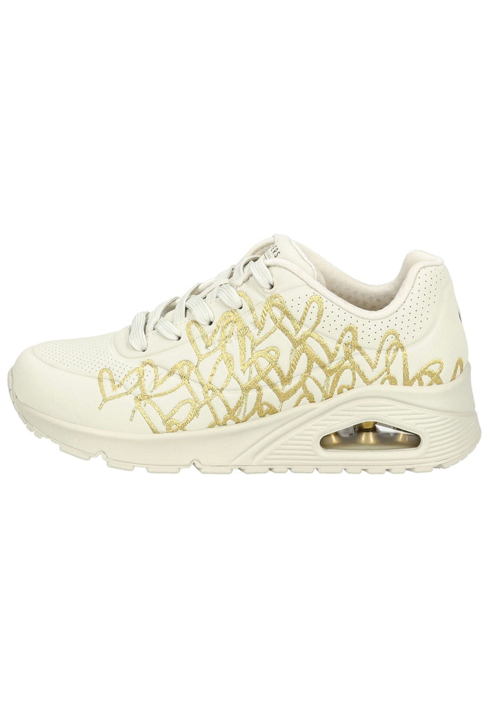Sneaker Skechers Sneaker Lederimitat Beige/Gold