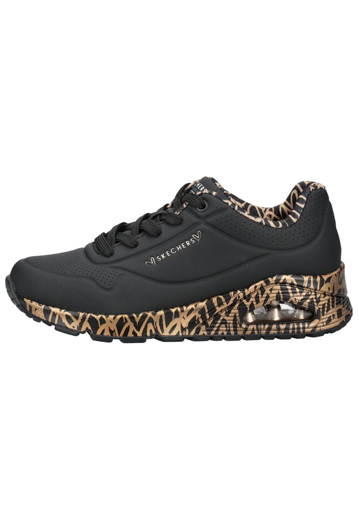 Sneaker Skechers Sneaker Lederimitat Schwarz/Gold