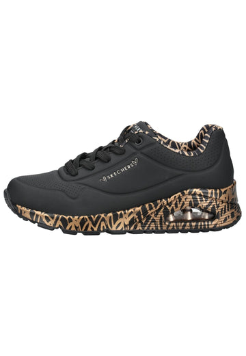 Sneaker Skechers Sneaker Lederimitat Schwarz/Gold