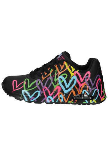 Sneaker Skechers Sneaker Lederimitat Schwarz Multi