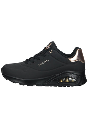 Sneaker Skechers Sneaker Lederimitat/Textil Schwarz/Schwarz