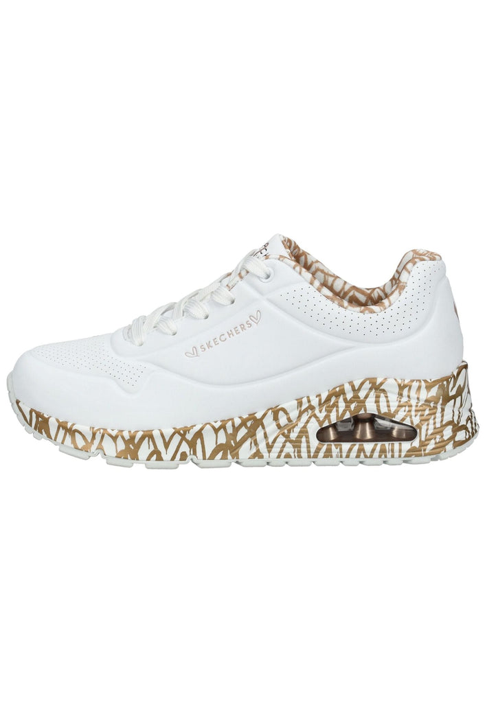 Sneaker Skechers Sneaker Lederimitat Weiß/Gold
