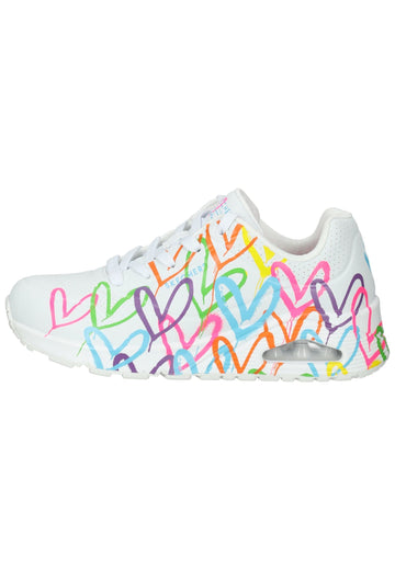 Sneaker Skechers Sneaker Lederimitat Weiß Kombi