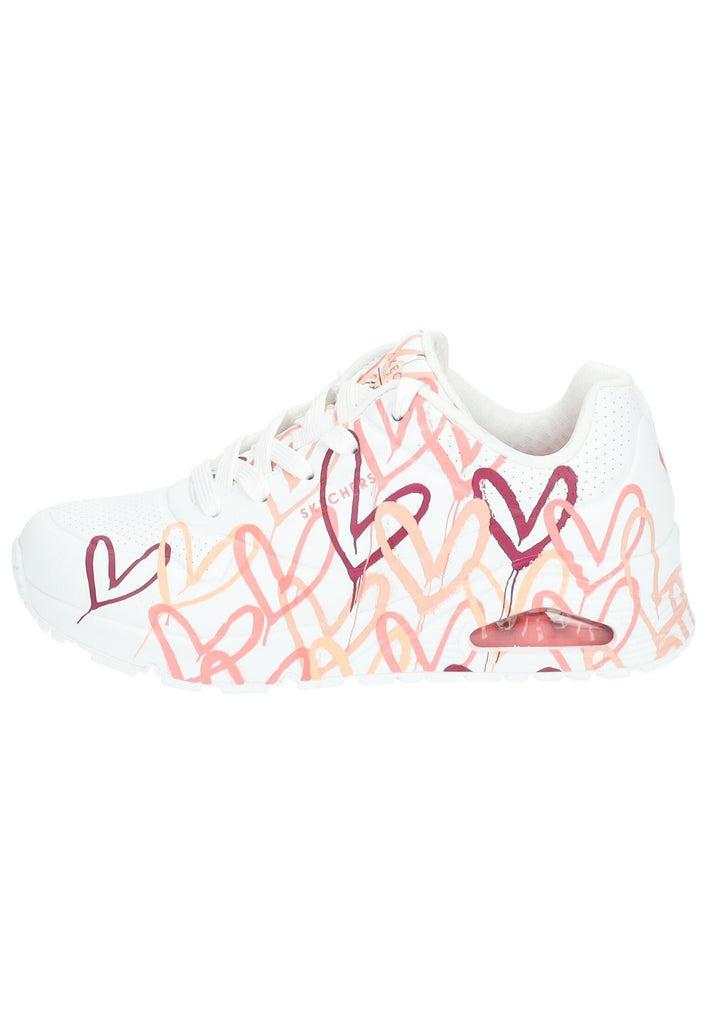 Sneaker Skechers Sneaker Lederimitat Weiß/Rosa