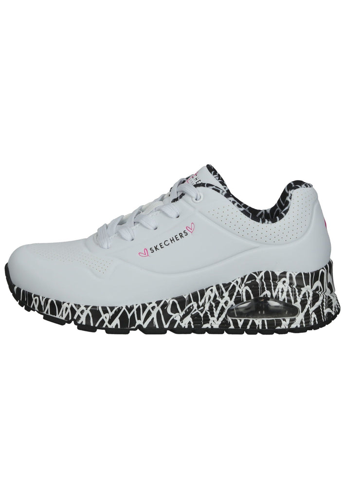 Sneaker Skechers Sneaker Lederimitat Weiß/Schwarz