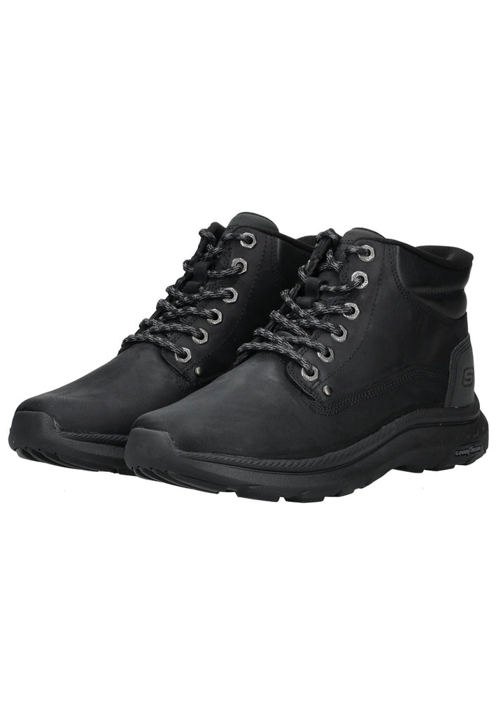 Skechers Stiefelette Leder Schwarz