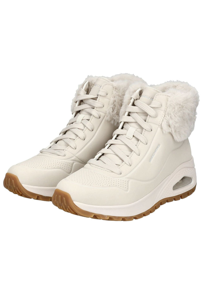 Skechers Stiefelette Lederimitat/Textil Weiß Warmfutter