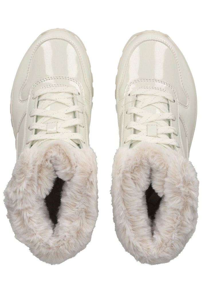 Skechers Stiefelette Lederimitat/Textil Weiß Warmfutter