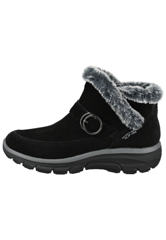 Skechers Stiefelette Veloursleder Schwarz Warmfutter