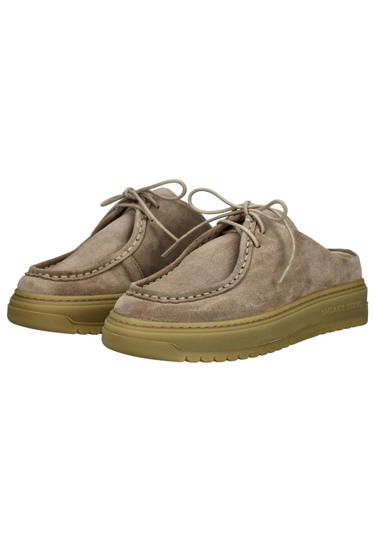 Sneaky Steve Pantoletten Veloursleder Beige