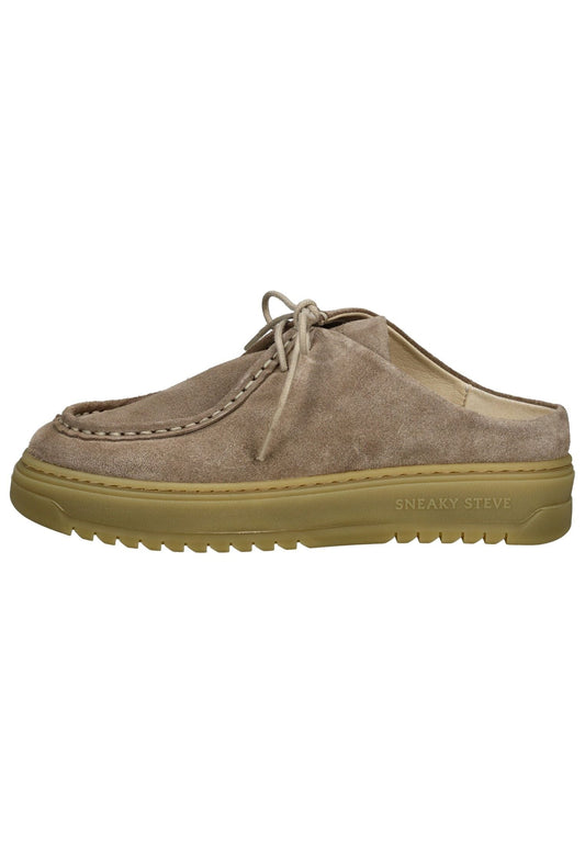 Sneaky Steve Pantoletten Veloursleder Beige