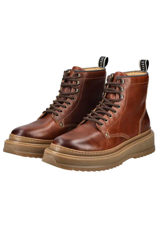 Sneaky Steve Stiefelette Leder Cognac Warmfutter