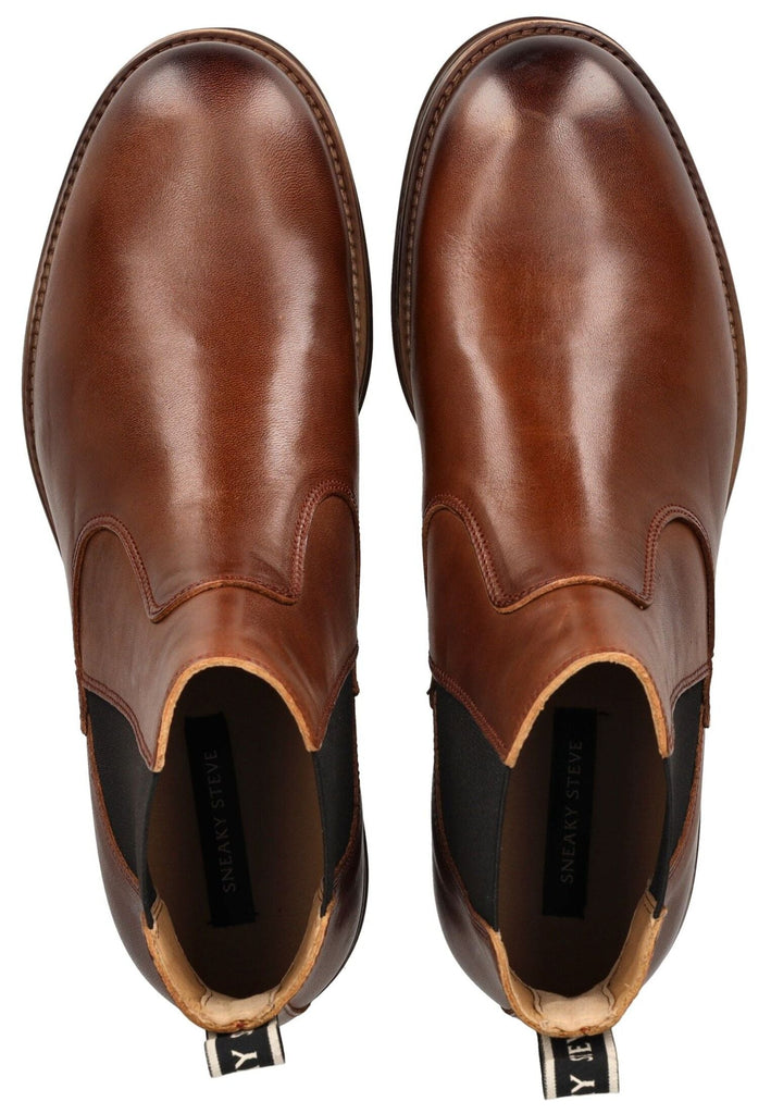 Sneaky Steve Stiefelette Leder/Textil Cognac