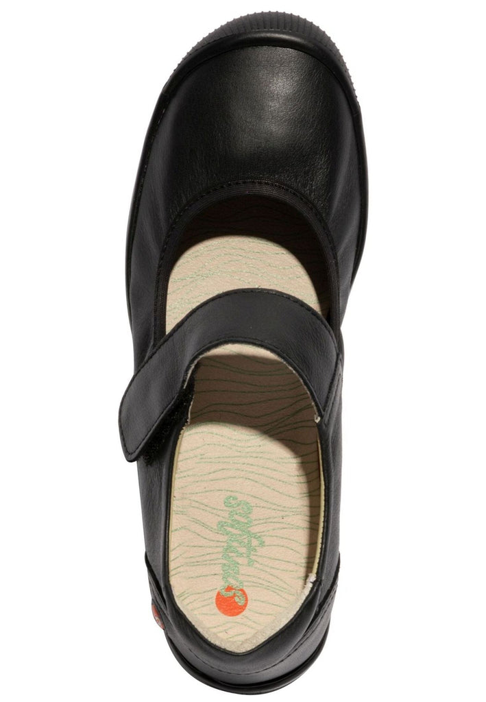 softinos Ballerinas Leder Schwarz