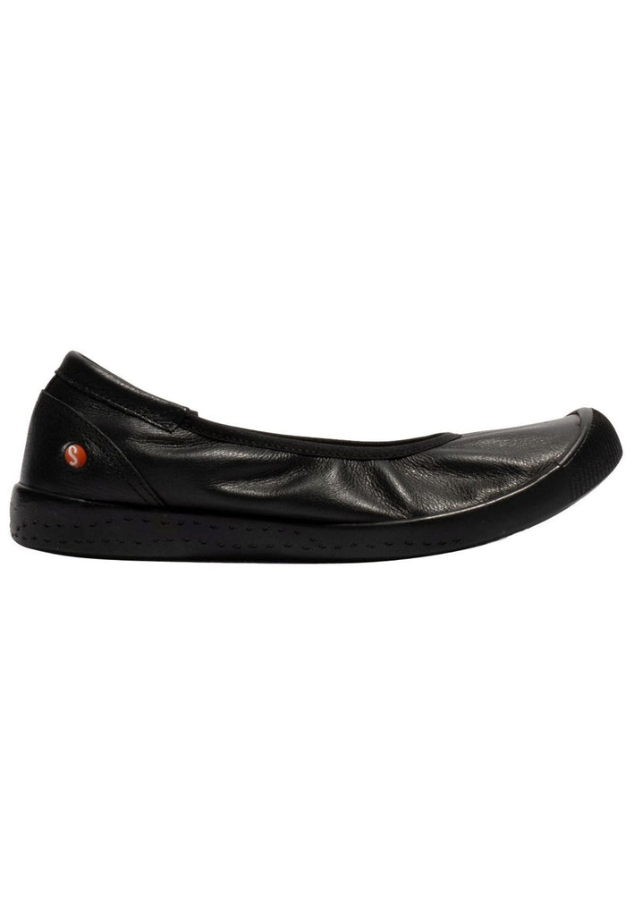 softinos Ballerinas Leder Schwarz