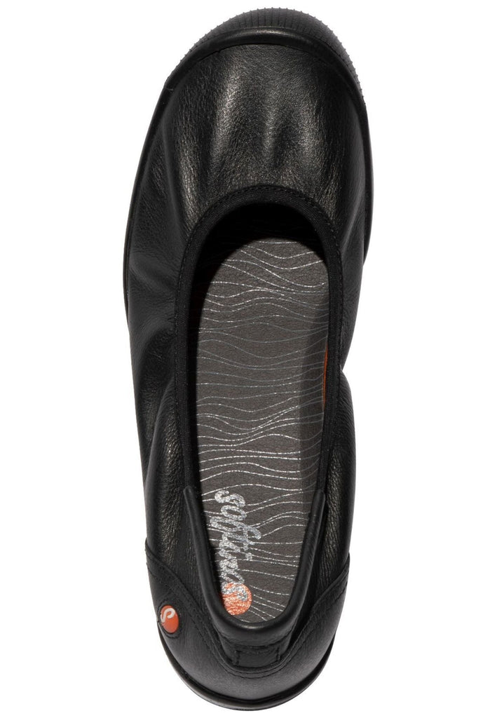 softinos Ballerinas Leder Schwarz