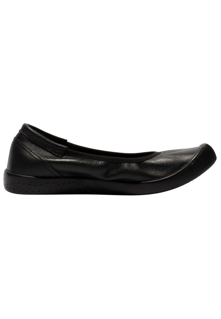 softinos Ballerinas Leder Schwarz