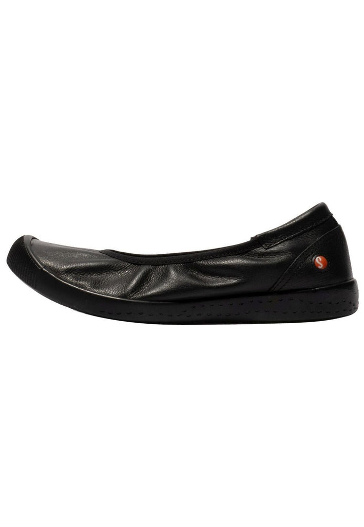 softinos Ballerinas Leder Schwarz