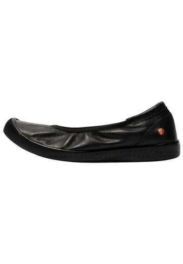 softinos Ballerinas Leder Schwarz