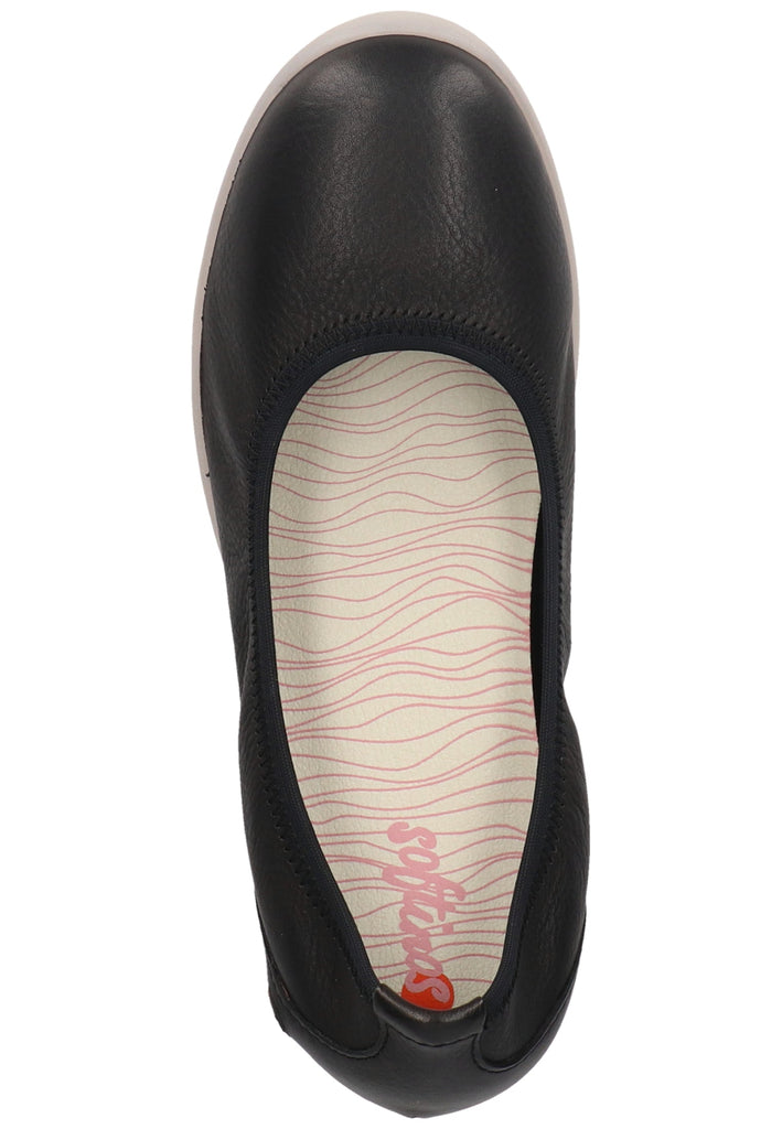 softinos Ballerinas Leder Schwarz