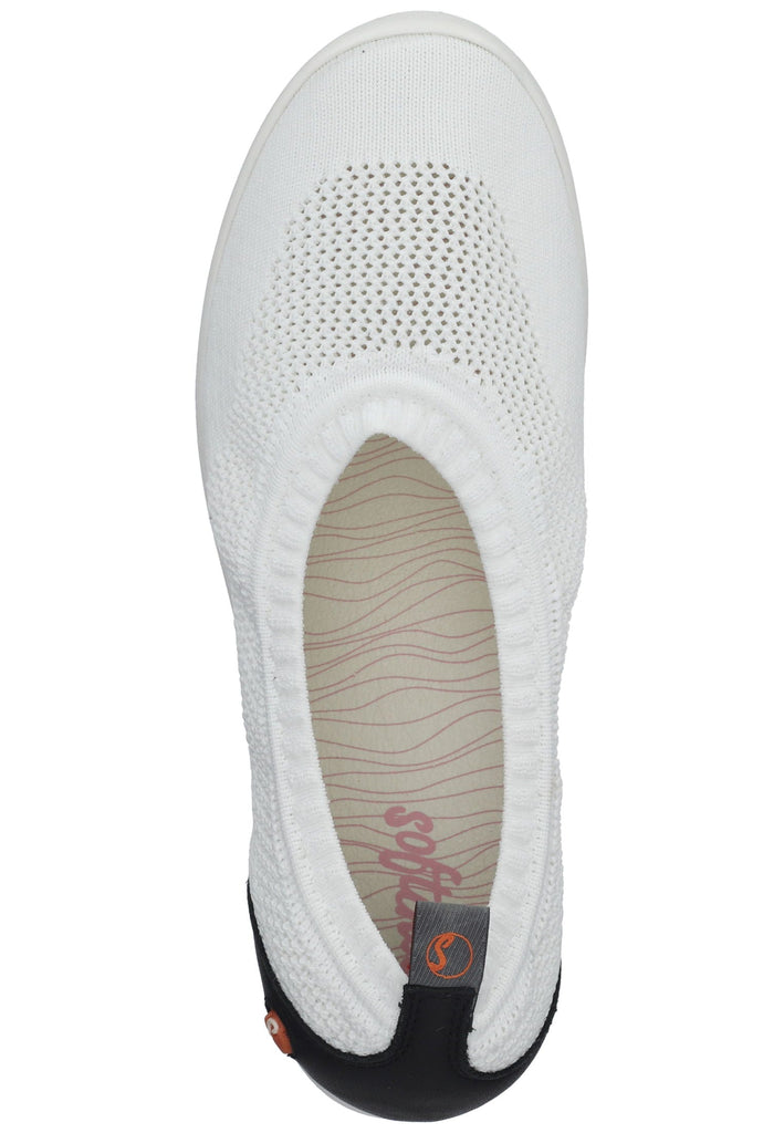 softinos Ballerinas Leder/Textil Weiß