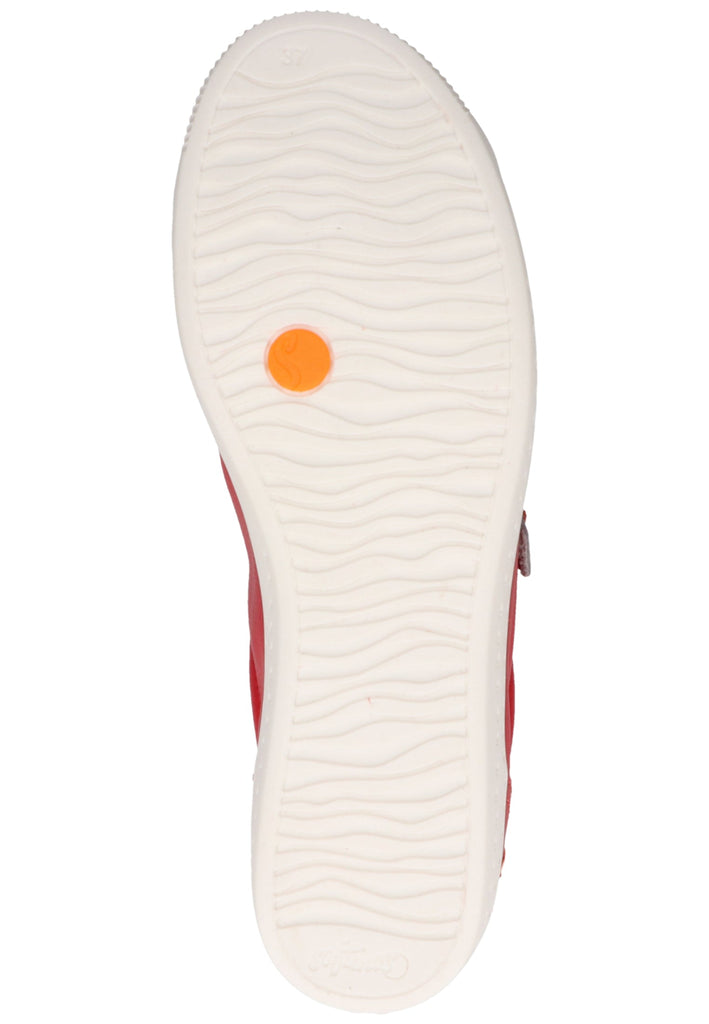 softinos Halbschuhe Leder Rot/Weiß