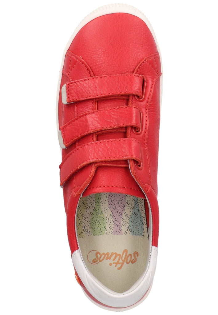 softinos Halbschuhe Leder Rot/Weiß