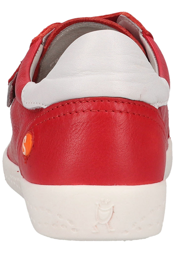 softinos Halbschuhe Leder Rot/Weiß