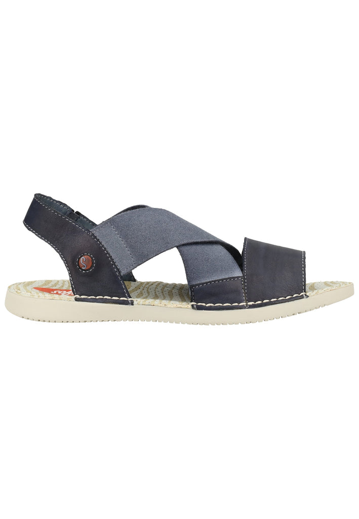 softinos Sandalen Leder/Textil Navy