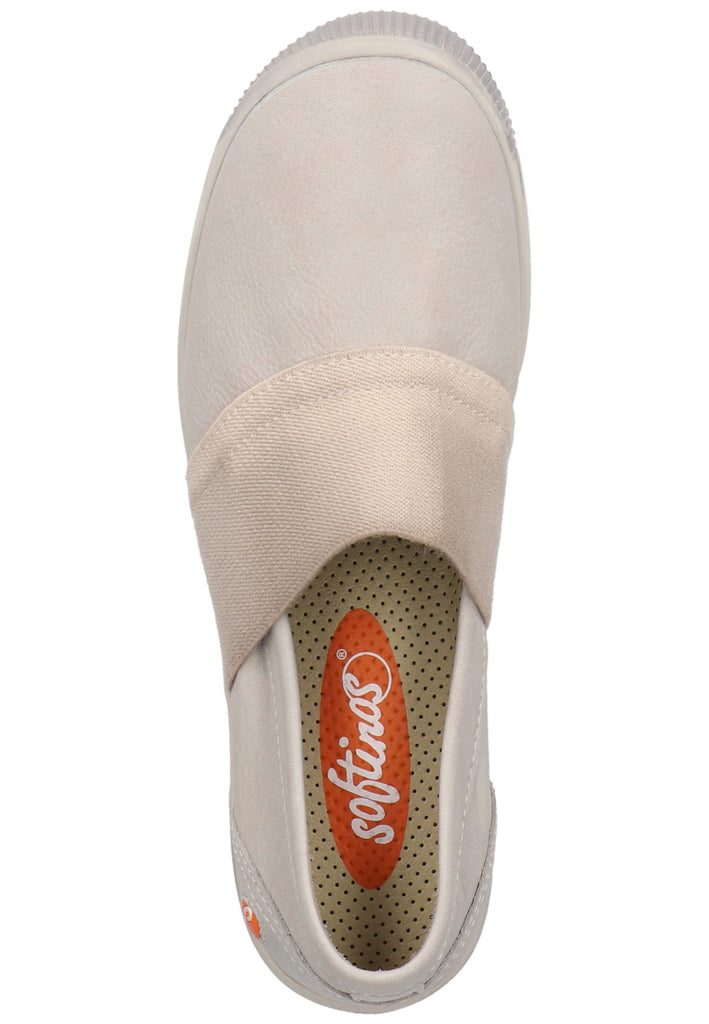 softinos Slipper Leder Hellgrau