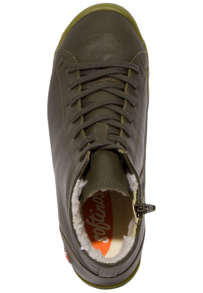 softinos Sneaker Leder Army Warmfutter