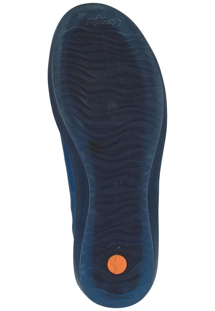 softinos Sneaker Leder Blau/Schwarz