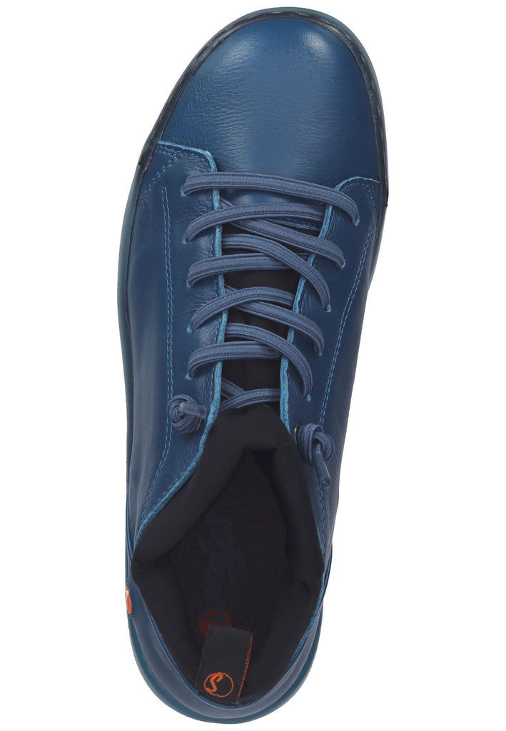 softinos Sneaker Leder Blau/Schwarz