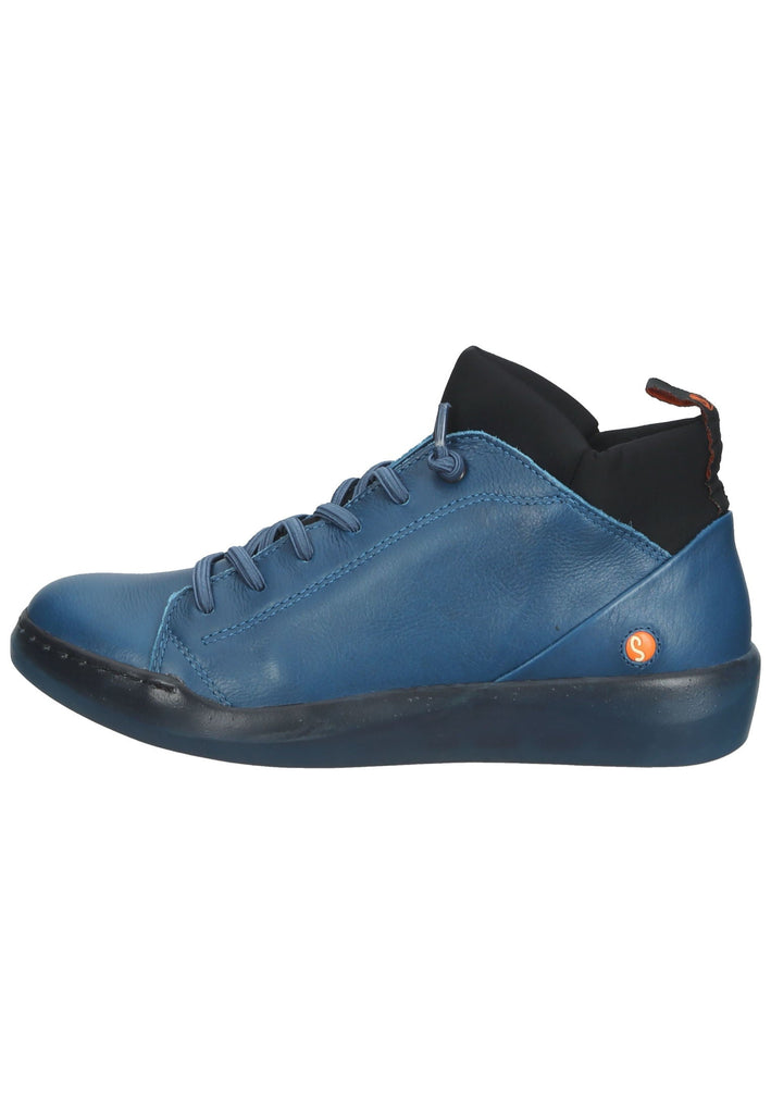 softinos Sneaker Leder Blau/Schwarz