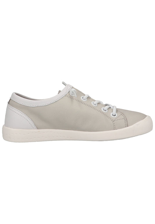softinos Sneaker Leder Hellgrau/Weiß