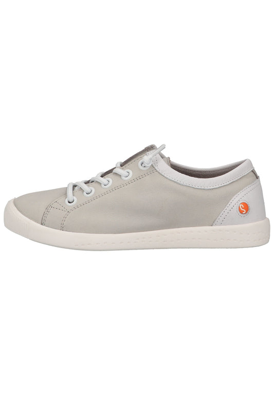 softinos Sneaker Leder Hellgrau/Weiß