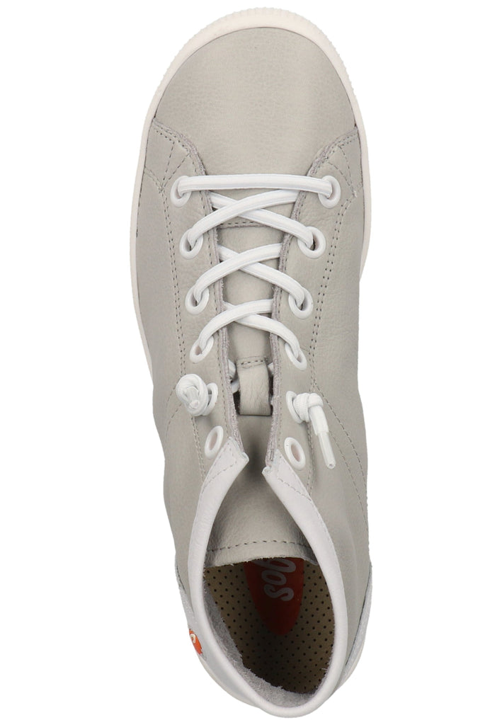 softinos Sneaker Leder Hellgrau/Weiß