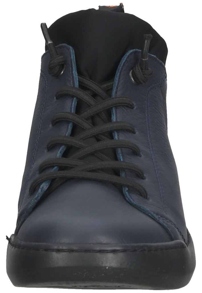softinos Sneaker Leder Navy/Schwarz