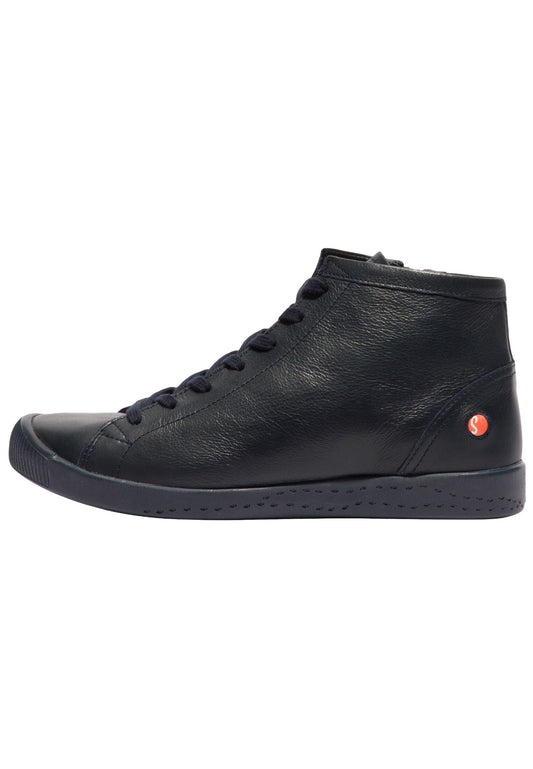 softinos Sneaker Leder Navy Warmfutter
