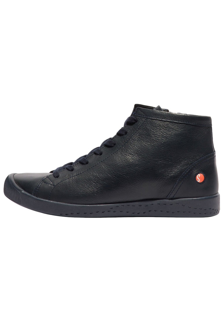 softinos Sneaker Leder Navy Warmfutter